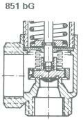 Sicherheitsventil aus Rotguss Typ 851 Bg